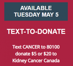 Giving Tuesday - Text to donate to Kidney Cancer Canada