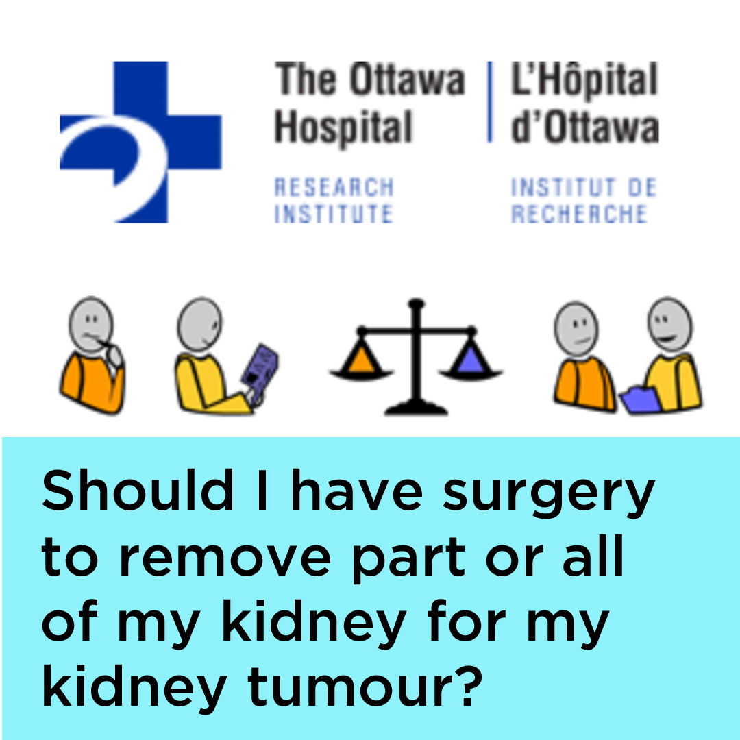 Decision aid for patients considering surgery for their kidney tumour